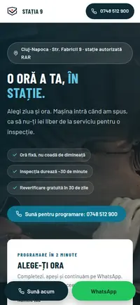 Aceeași pagină pe telefon