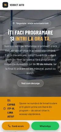 Aceeași pagină pe telefon