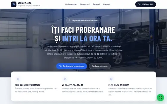 Varianta Oră fixă pentru Verdict Auto, pe ecran de calculator