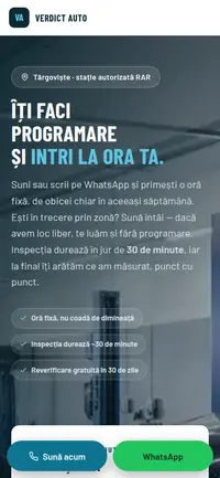 Aceeași pagină pe telefon
